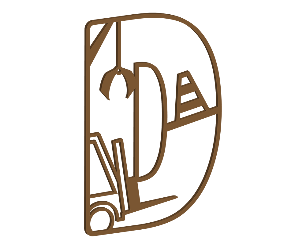 MDF Construction Themed Letters