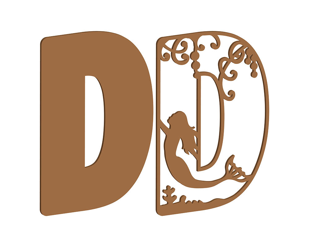 MDF Mermaid Themed Letters