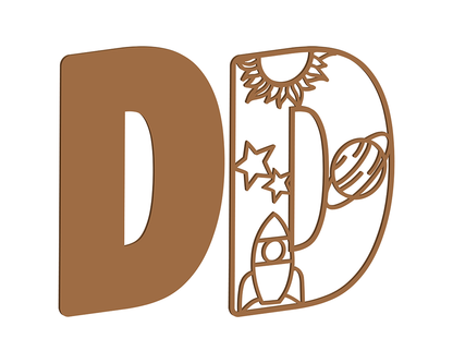 MDF Space Themed Letters