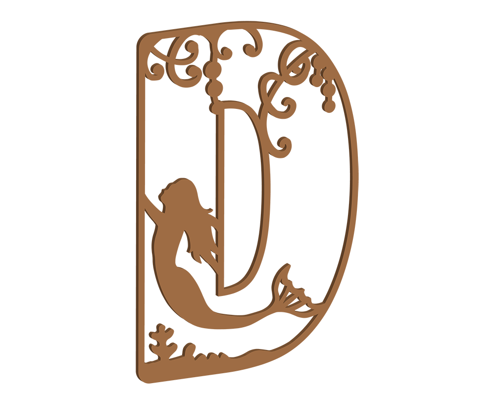 MDF Mermaid Themed Letters