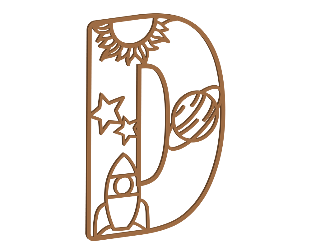 MDF Space Themed Letters