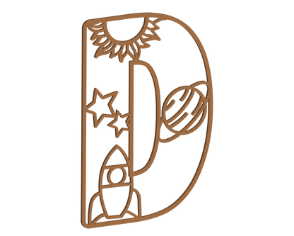 MDF Space Themed Letters