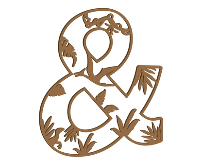 MDF Dino Themed Letters