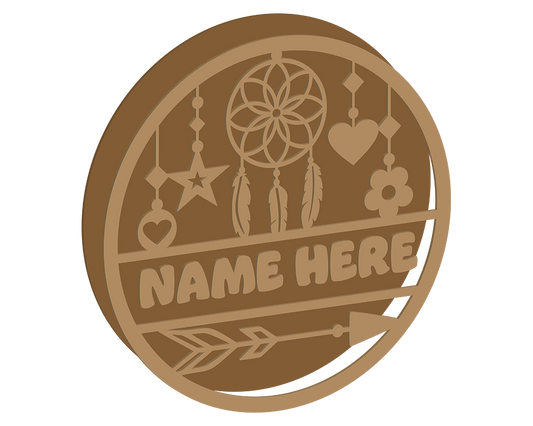 Dreamcatcher Themed Name Plaque