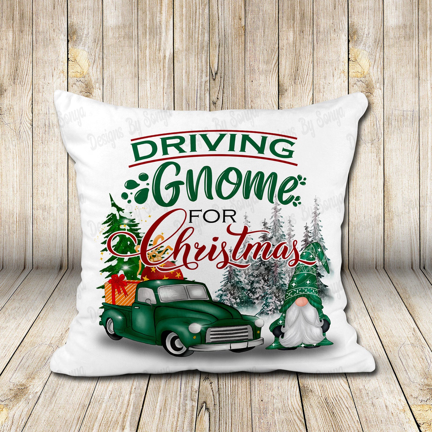 Driving Gnome For Christmas - Green