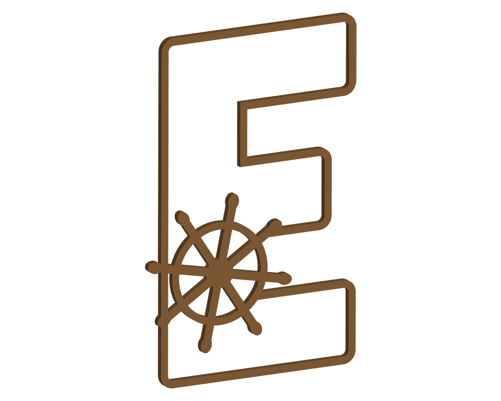 MDF Nautical Themed Letters (A-M)