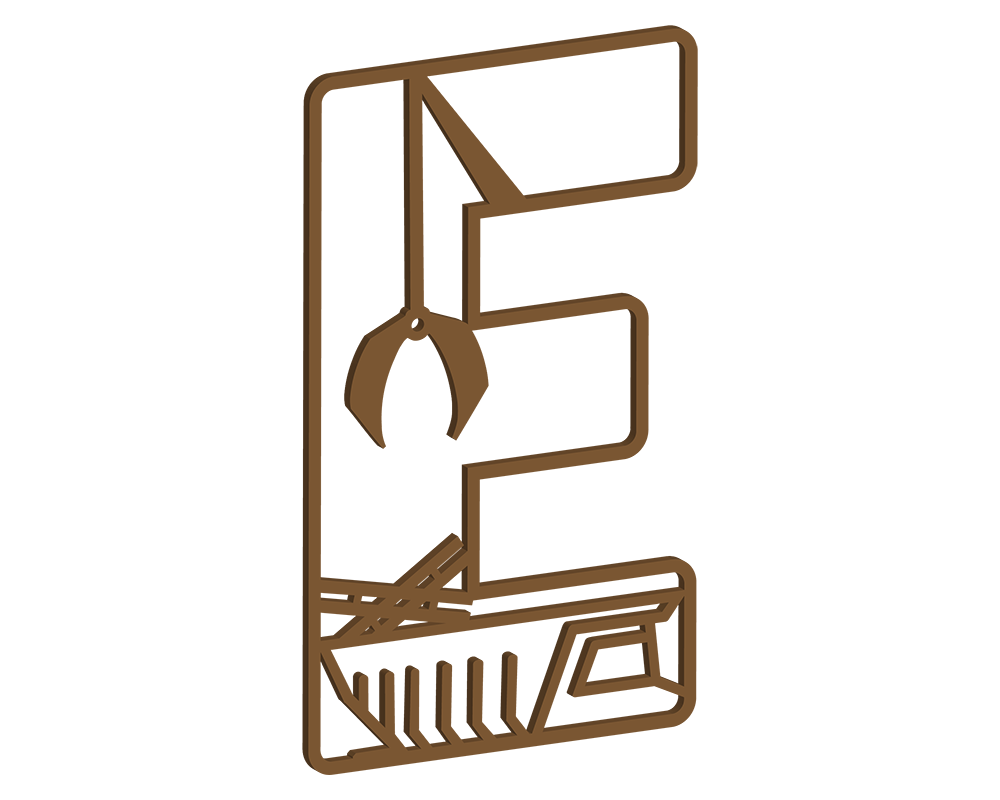 MDF Construction Themed Letters