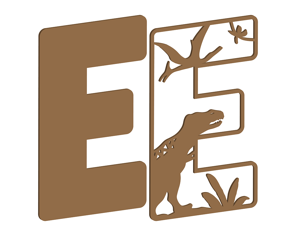 MDF Dino Themed Letters