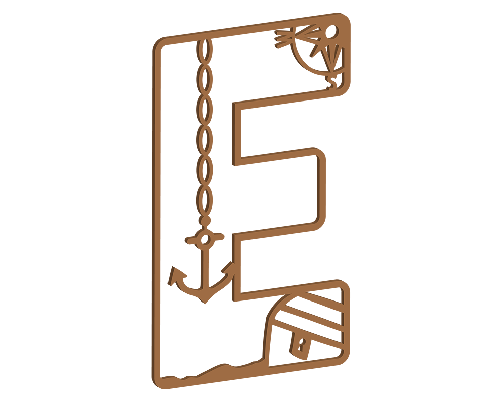 MDF Pirate Themed Letters