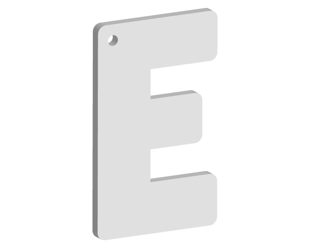 Initial Letter Keyring 60mm