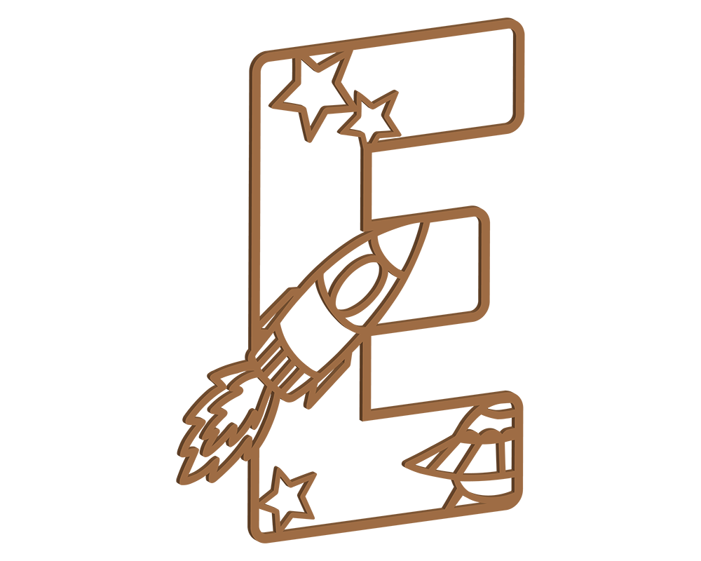 MDF Space Themed Letters