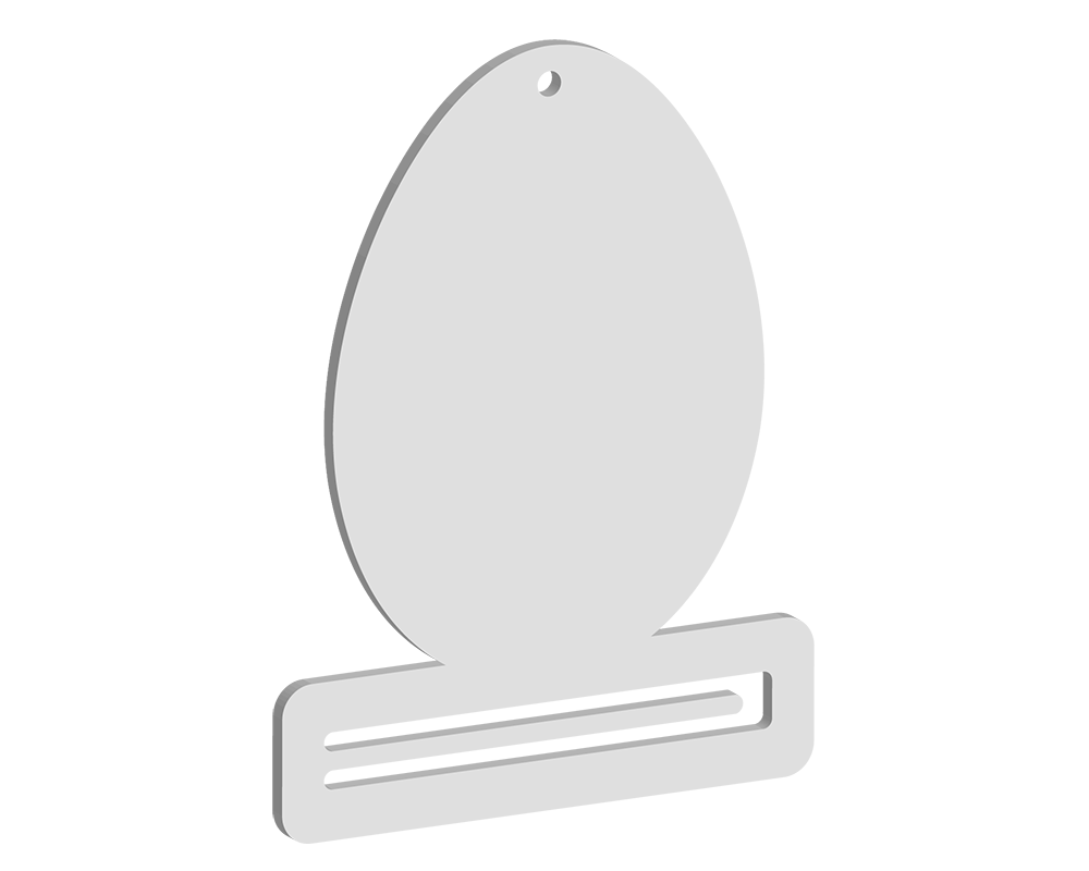 Egg Shape Note Holding Tag