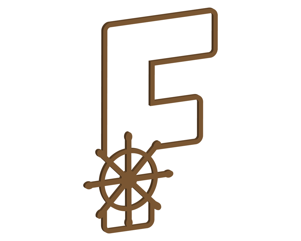 MDF Nautical Themed Letters (A-M)