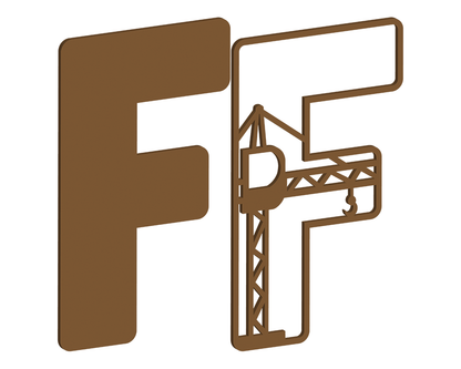 MDF Construction Themed Letters
