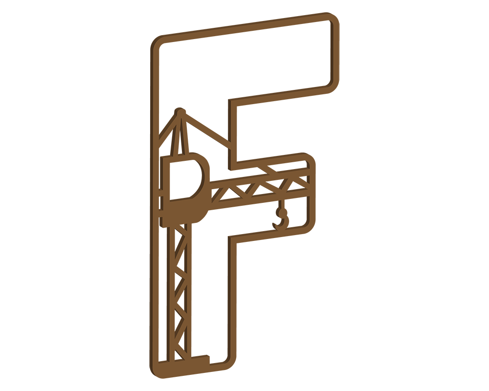 MDF Construction Themed Letters