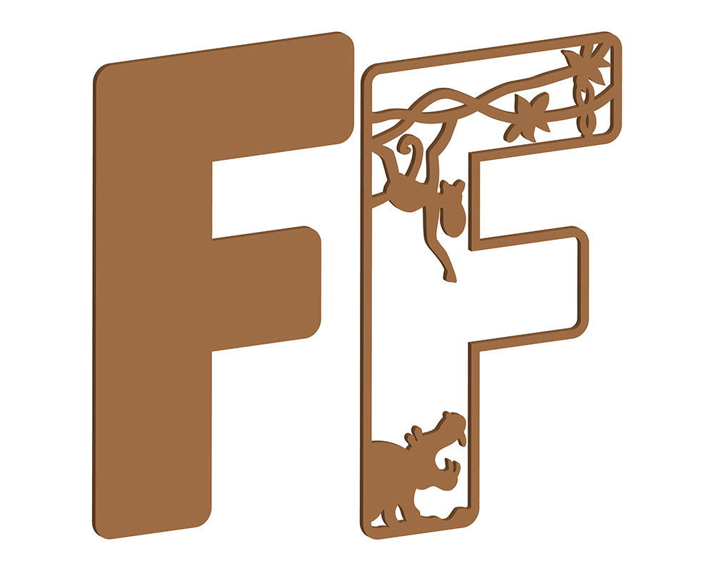 MDF Safari Themed Letters
