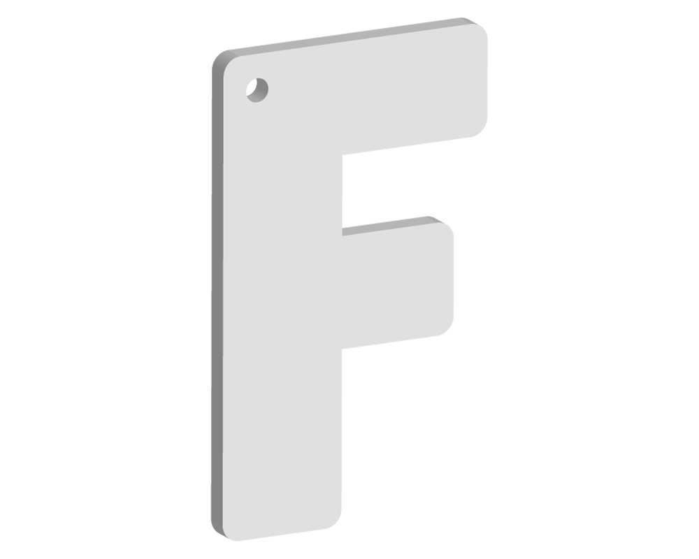 Initial Letter Keyring 60mm