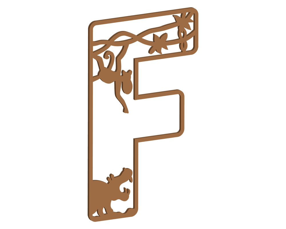 MDF Safari Themed Letters