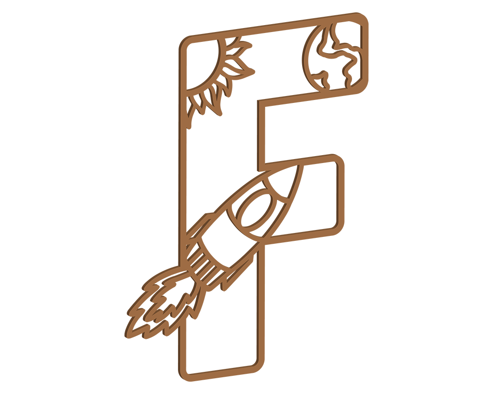 MDF Space Themed Letters