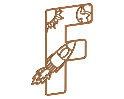 MDF Space Themed Letters