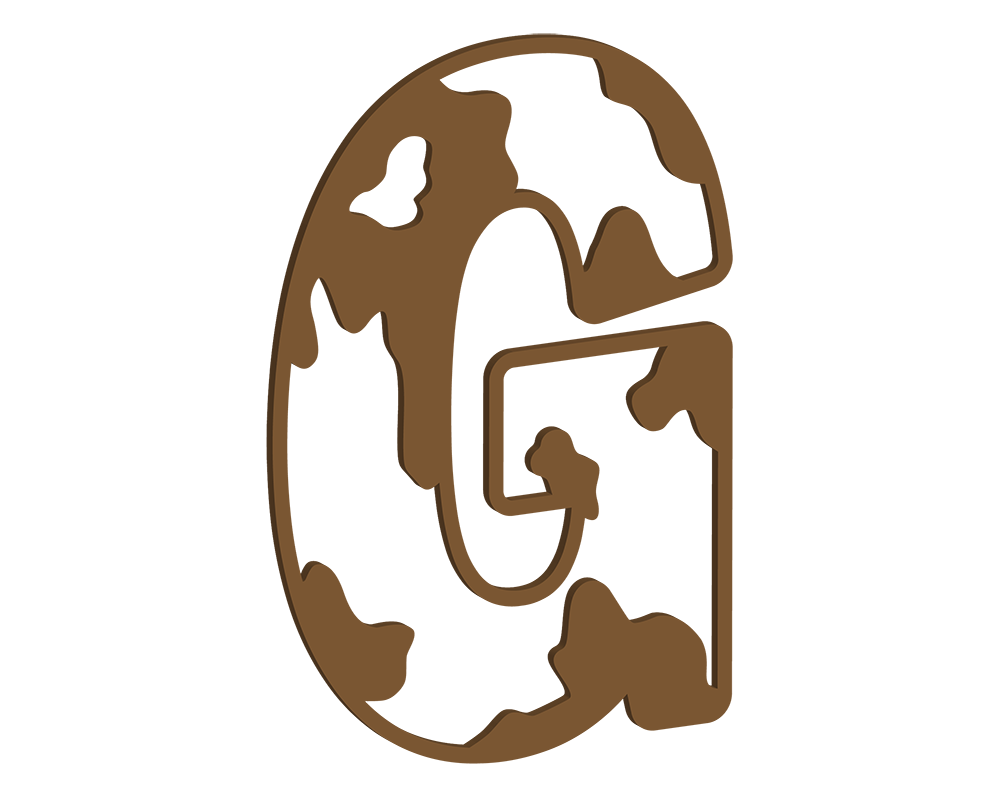 MDF Cow Themed Letters