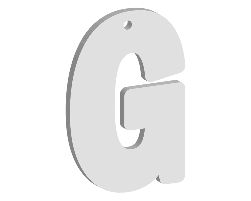 Initial Letter Keyring 60mm