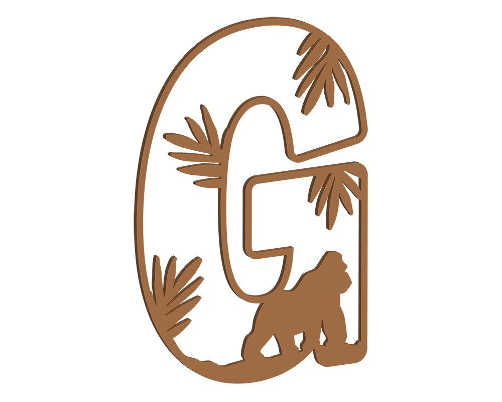 MDF Safari Themed Letters