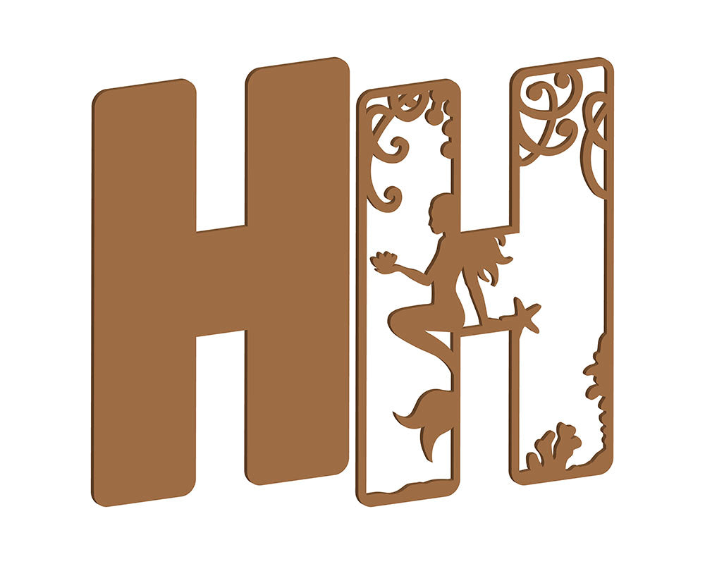 MDF Mermaid Themed Letters