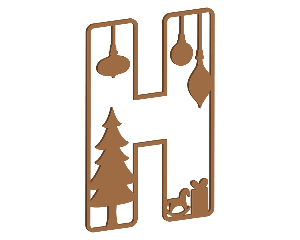 MDF Christmas Themed Letters