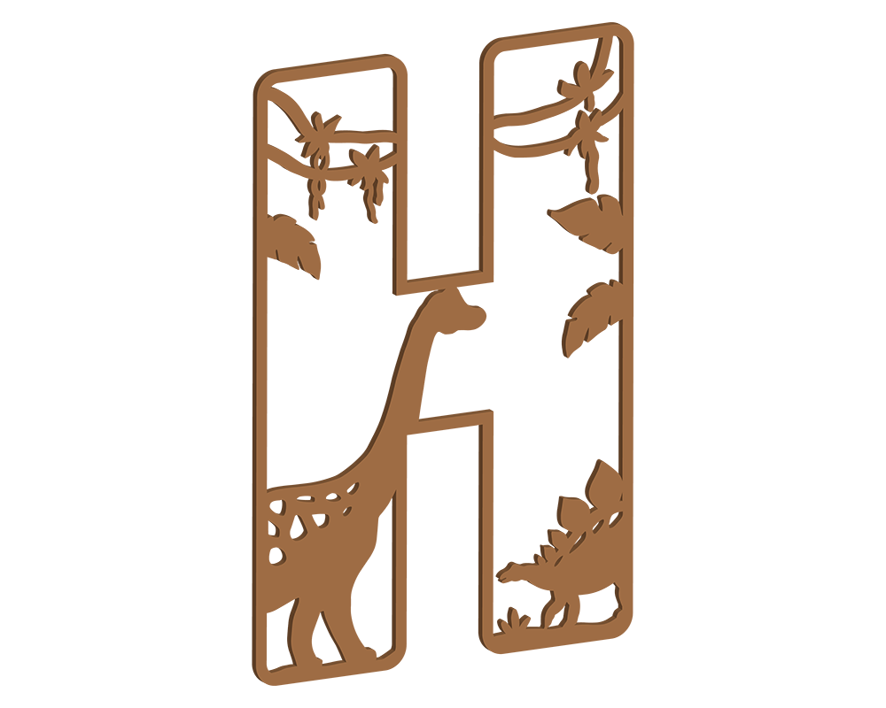 MDF Dino Themed Letters