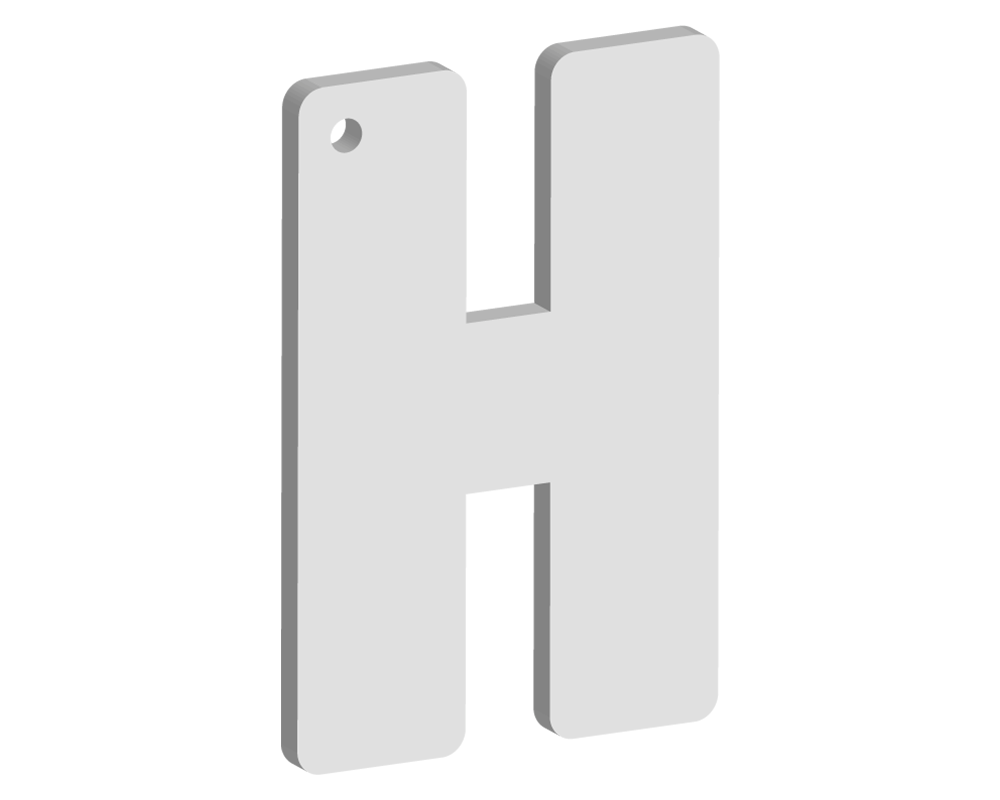 Initial Letter Keyring 60mm