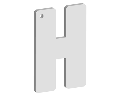 Initial Letter Keyring 60mm