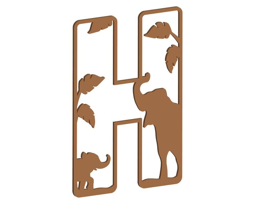 MDF Safari Themed Letters