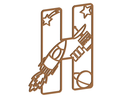 MDF Space Themed Letters