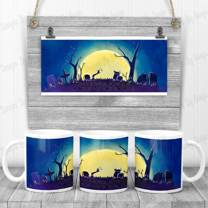 Halloween Graveyard Mug Design
