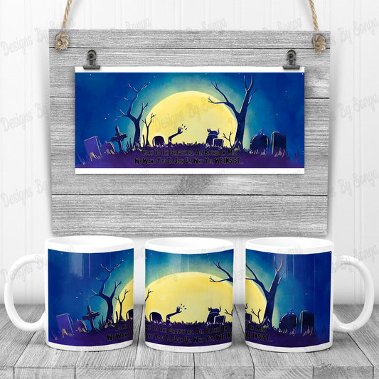 Halloween Graveyard Mug Design