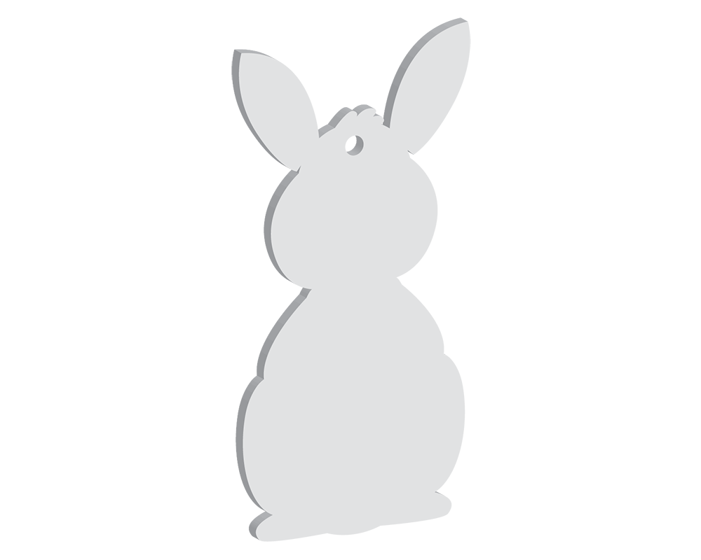Hanging Tufty Bunny Shape