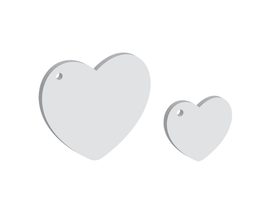 Large & Small Heart Keyring Pack (5 Sets)