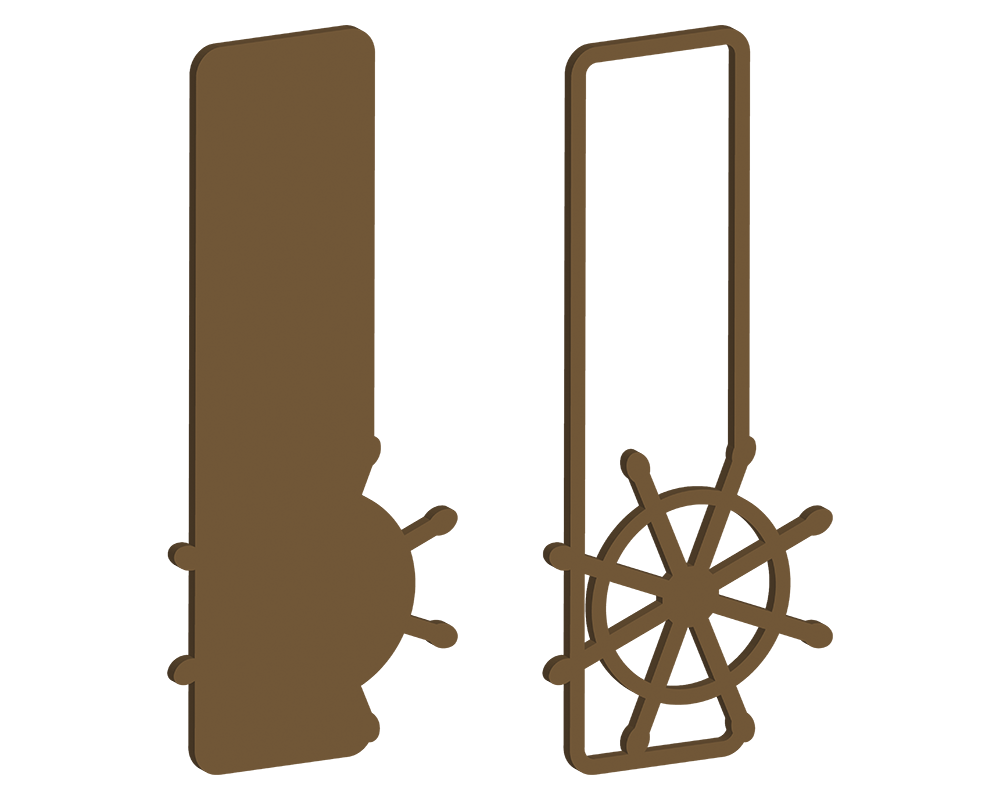 MDF Nautical Themed Letters (A-M)