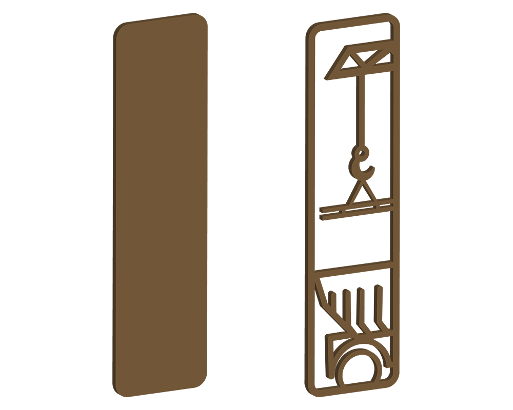 MDF Construction Themed Letters