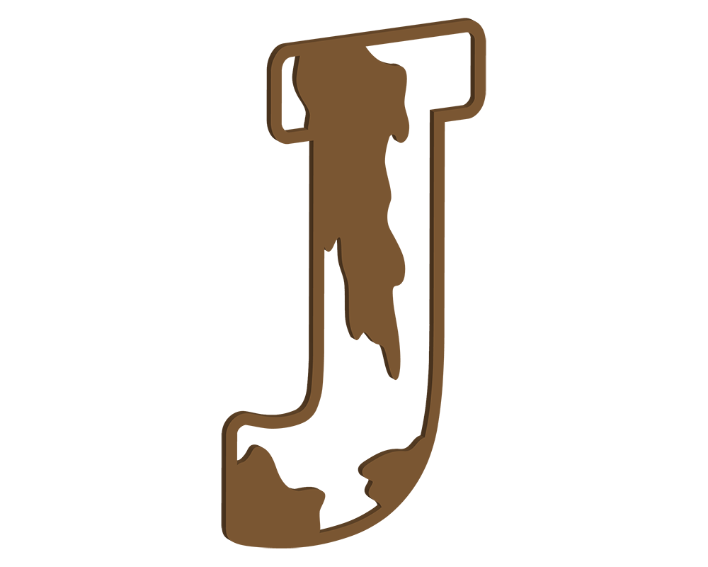 MDF Cow Themed Letters