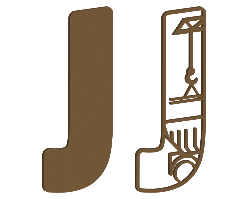 MDF Construction Themed Letters