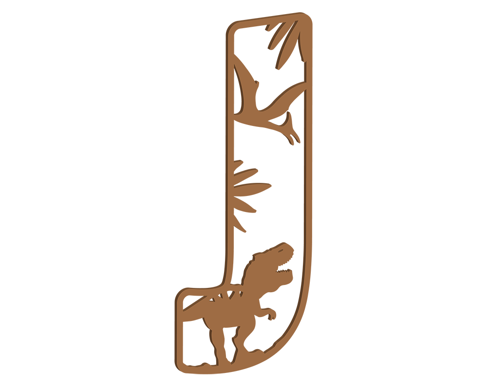 MDF Dino Themed Letters