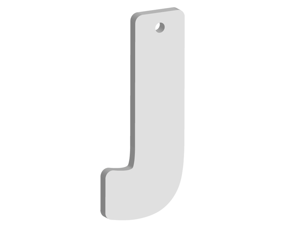 Initial Letter Keyring 60mm