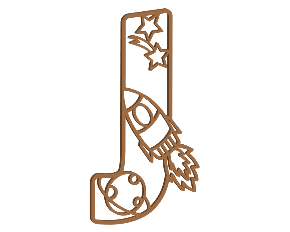 MDF Space Themed Letters