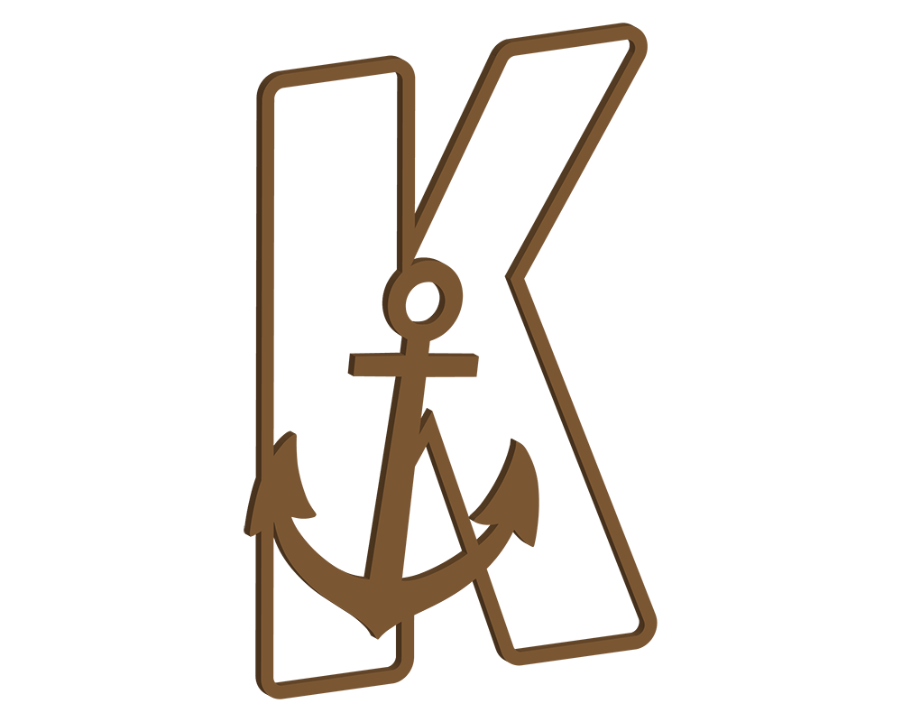 MDF Nautical Themed Letters (A-M)