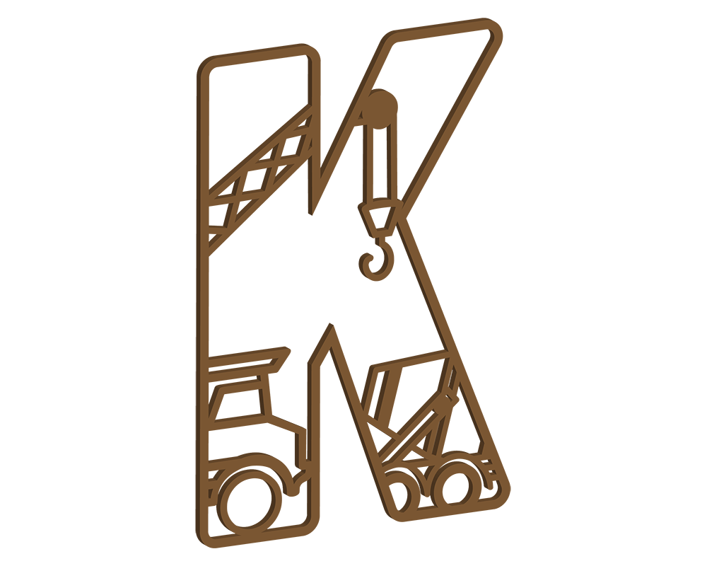 MDF Construction Themed Letters