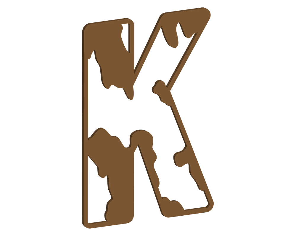 MDF Cow Themed Letters