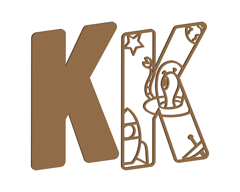 MDF Space Themed Letters