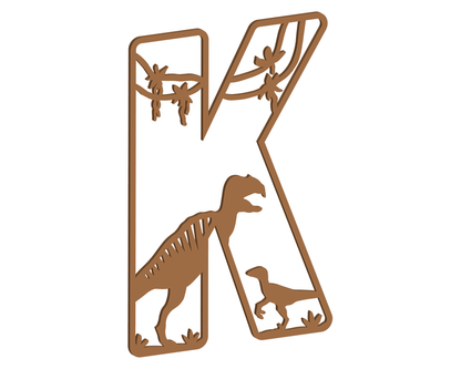 MDF Dino Themed Letters